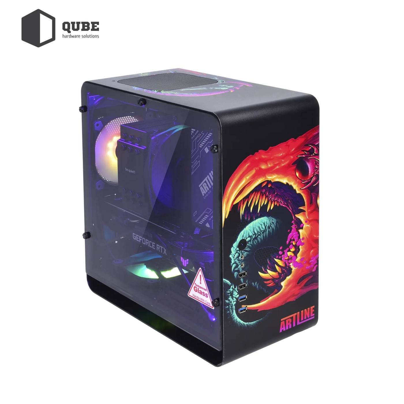 Obudowa QUBE EAGLE Aluminum Black Printed hyper beast (QBX3M_WBNU3PHB) cena - zdjęcie 1