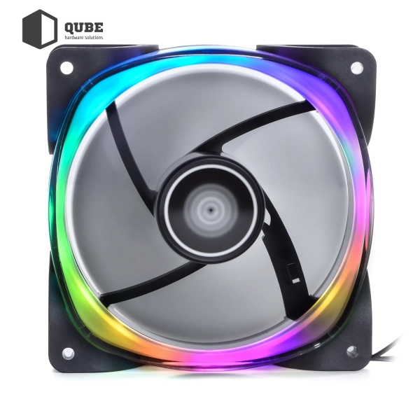 Wentylator QUBE FR-701 120 mm czarny RGB cena - zdjęcie 1