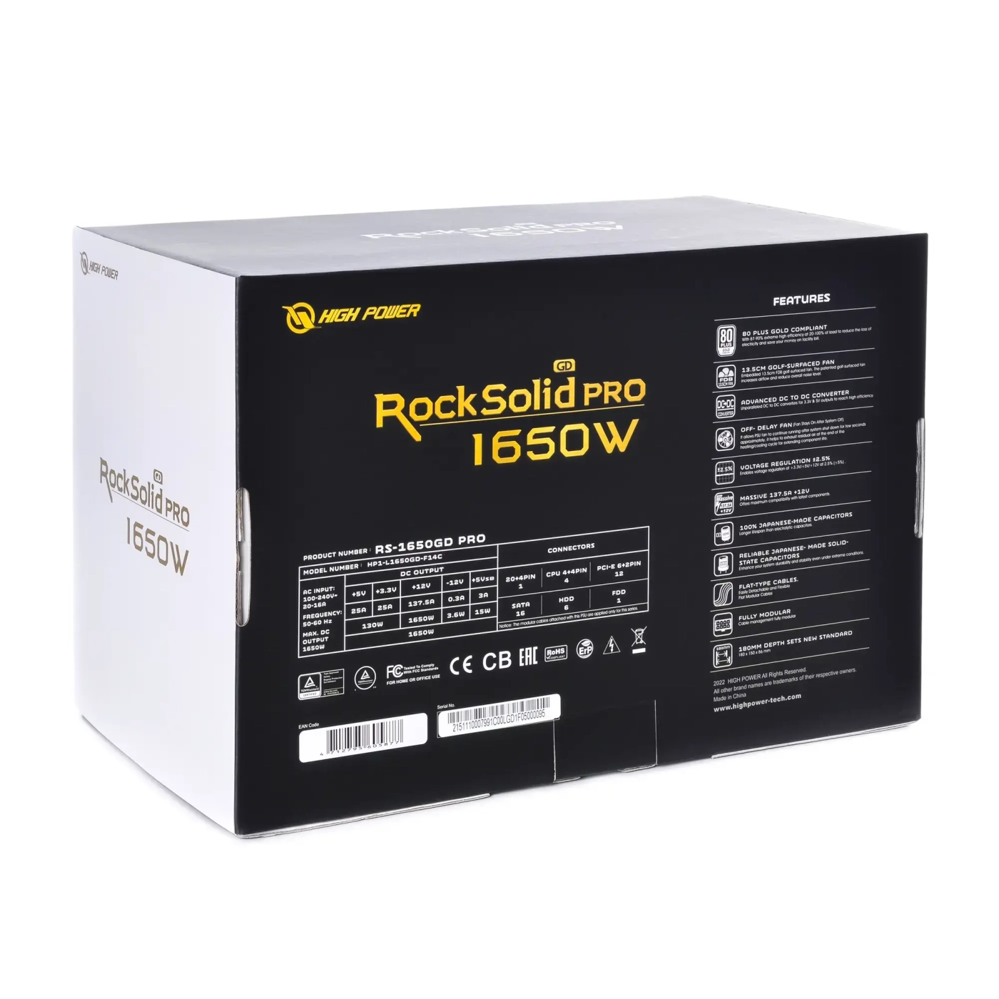 Zasilacz QUBE 1650W 80+ Gold (RS-1650GD PRO) cena - zdjęcie 8