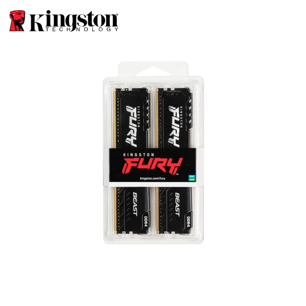 Moduł pamięci Kingston FURY Beast Black DDR4-3200 16GB KIT (2x8GB) CL16-18-18 1.35V XMP (KF432C16BBK2/16) cena - zdjęcie 3