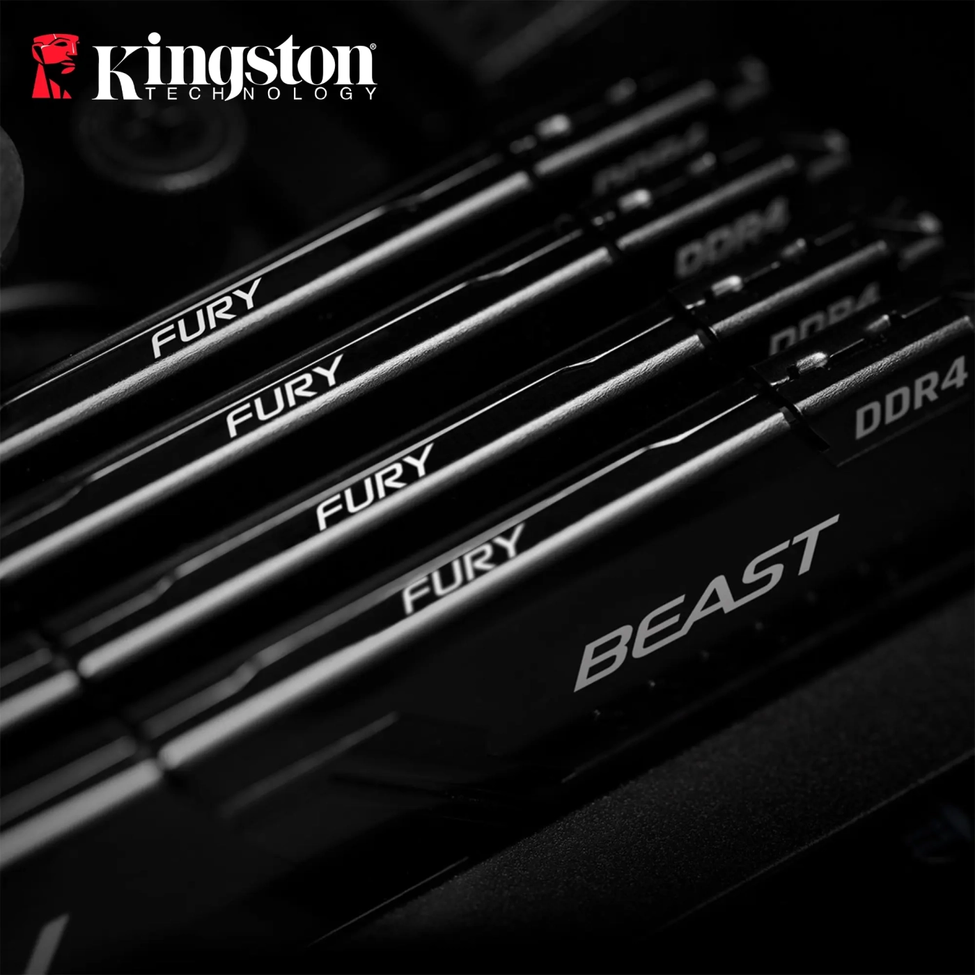 Moduł pamięci Kingston FURY Beast Black DDR4-3200 16GB KIT (2x8GB) CL16-18-18 1.35V XMP (KF432C16BBK2/16) cena - zdjęcie 6