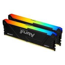 Moduł pamięci Kingston FURY Beast RGB Black XMP DDR4-3600 16GB (2x8GB) CL17-21-21 1.35V (KF436C17BB2AK2/16) cena - zdjęcie 0