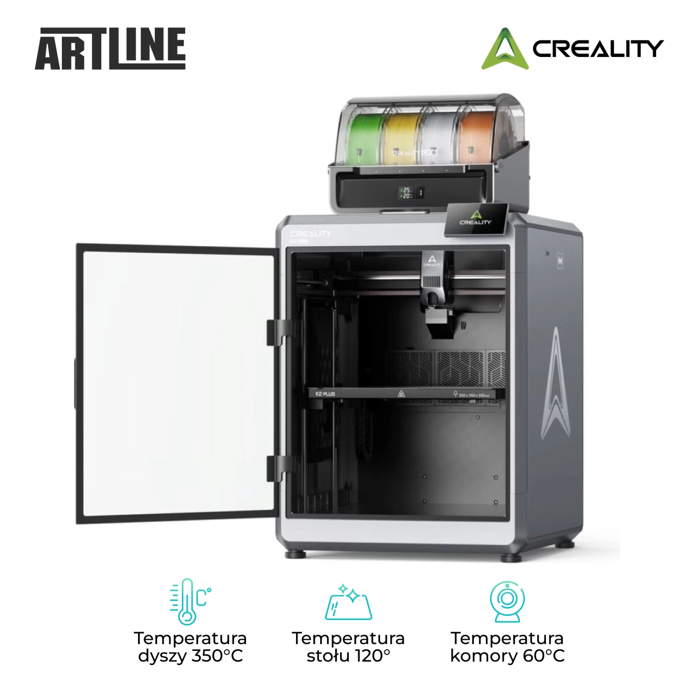 Drukarka 3D Creality K2 Plus Combo cena - zdjęcie 1