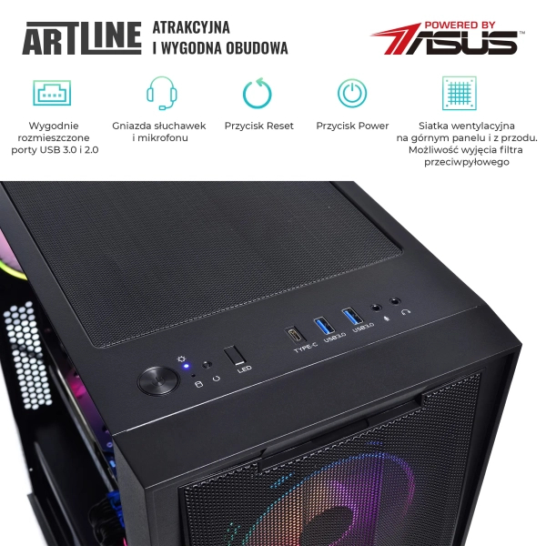 Komputer gamingowy ARTLINE Gaming X95 i7 12700KF RTX 4070 Ti 12GB GR1642 cena - zdjęcie 6