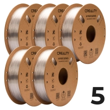 Zestaw Filament Creality Hyper PETG, 5x1kg, 1.75mm, Przezroczysty (3301030042x5) - 1