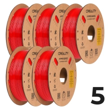 Zestaw Filament Creality Hyper PETG, 5x1kg, 1.75mm, Czerwony (3301030072x5) - 1