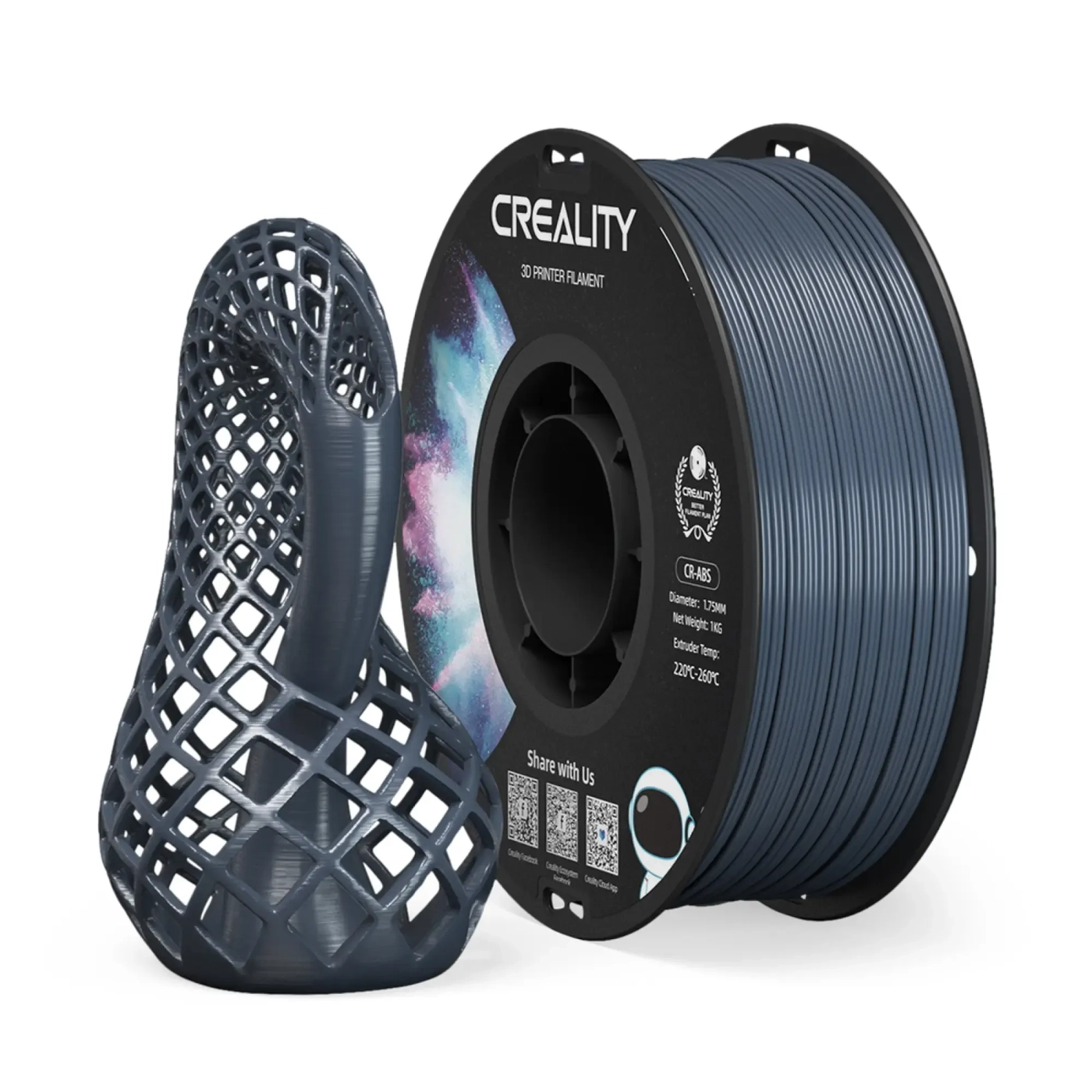 Filament Creality ABS, 1kg, 1.75mm, szary (3301020034) cena - zdjęcie 1