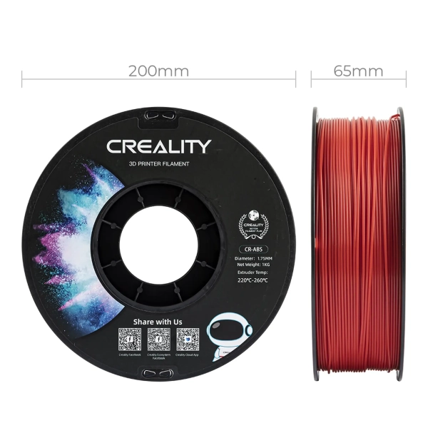 Filament Creality ABS, 1kg, 1.75mm, czerwony (3301020032) cena - zdjęcie 4