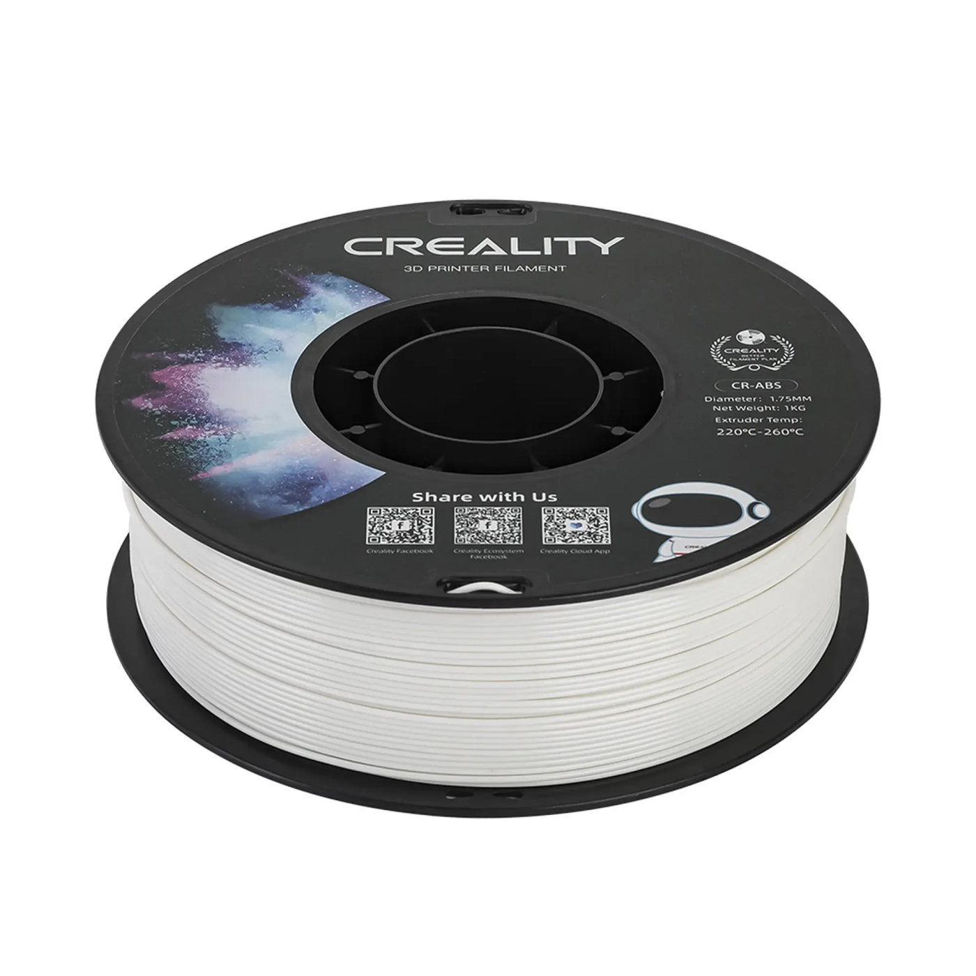 Filament Creality ABS, 1kg, 1.75mm, biały (3301020031) cena - zdjęcie 2