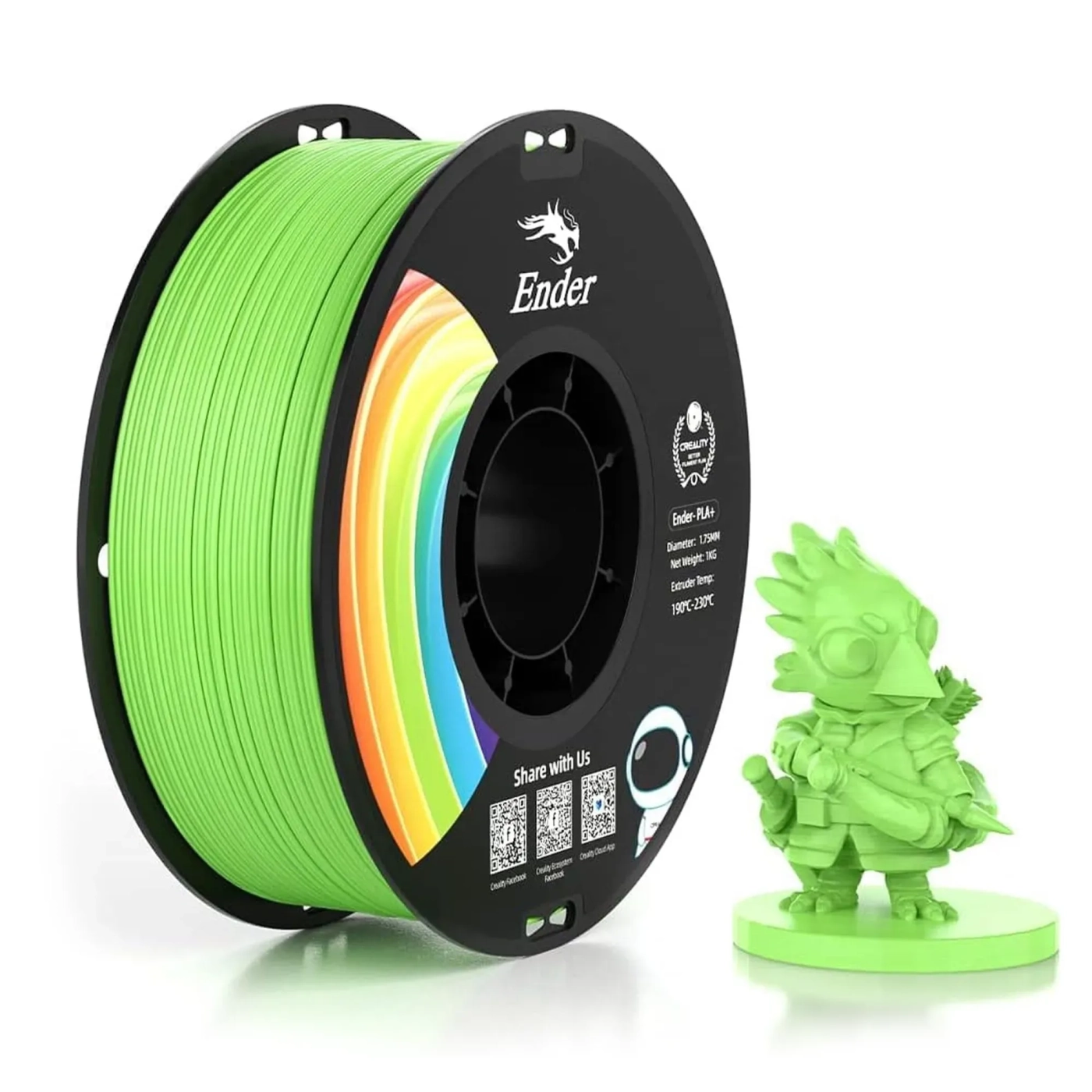 Filament Creality Ender-PLA Plus, 1kg, 1.75mm, jabłkowa zieleń (3301010313) cena - zdjęcie 0
