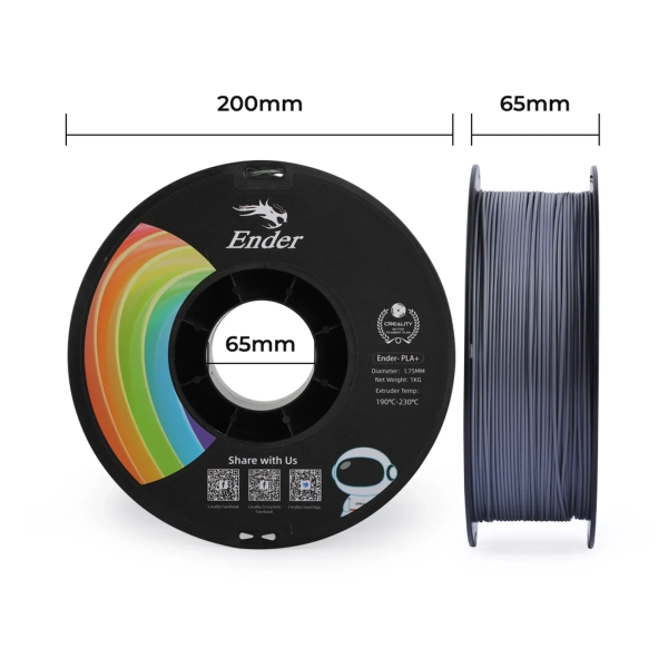 Filament Creality Ender-PLA Plus, 1kg, 1.75mm, szary (3301010308) cena - zdjęcie 5
