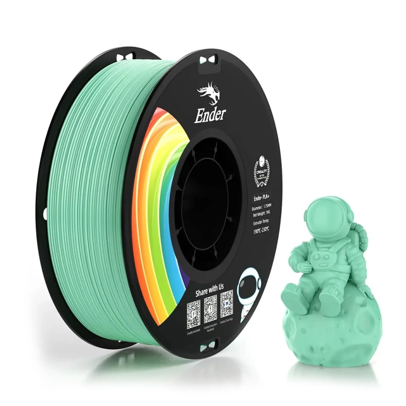 Filament Creality Ender-PLA Plus, 1kg, 1.75mm, jadeitowy (3301010311) cena - zdjęcie 0
