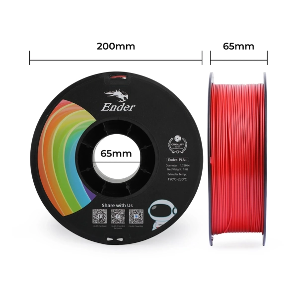 Filament Creality Ender-PLA Plus, 1kg, 1.75mm, czerwony (3301010309) cena - zdjęcie 5