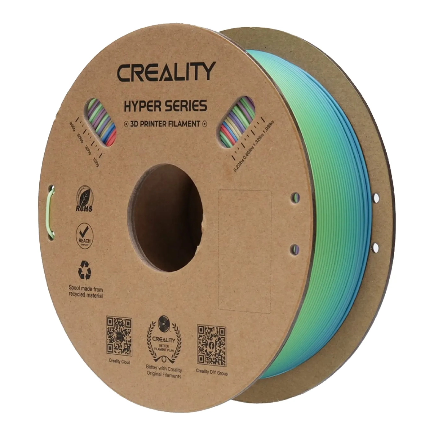 Filament Creality Hyper Rainbow PLA, 1kg, 1.75mm, Dzikie Kwiaty - Krótkie (3301010425) cena - zdjęcie 0