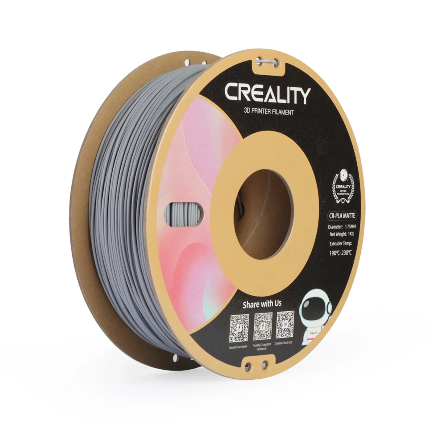 Filament Creality PLA Matted, 1kg, 1.75mm, szary (3301010299) cena - zdjęcie 0