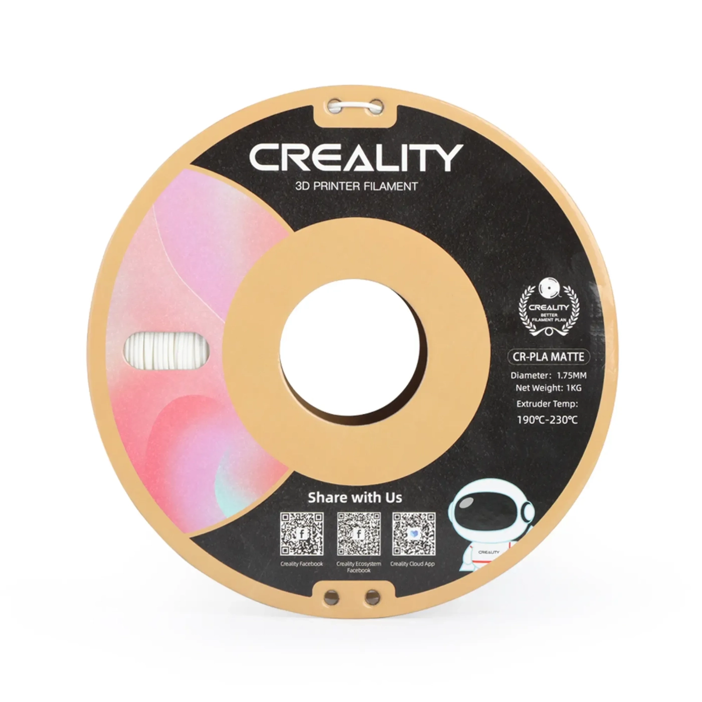 Filament Creality PLA Matted, 1kg, 1.75mm, gipsowa biel (3301010296) cena - zdjęcie 2