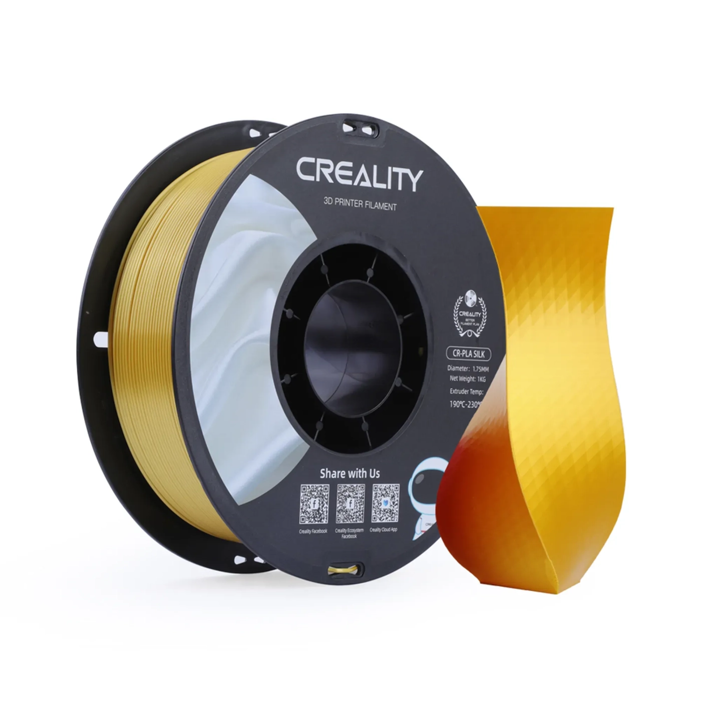 Filament Creality PLA Silky Shine, 1kg, 1.75mm, złoty (3301120001) cena - zdjęcie 1
