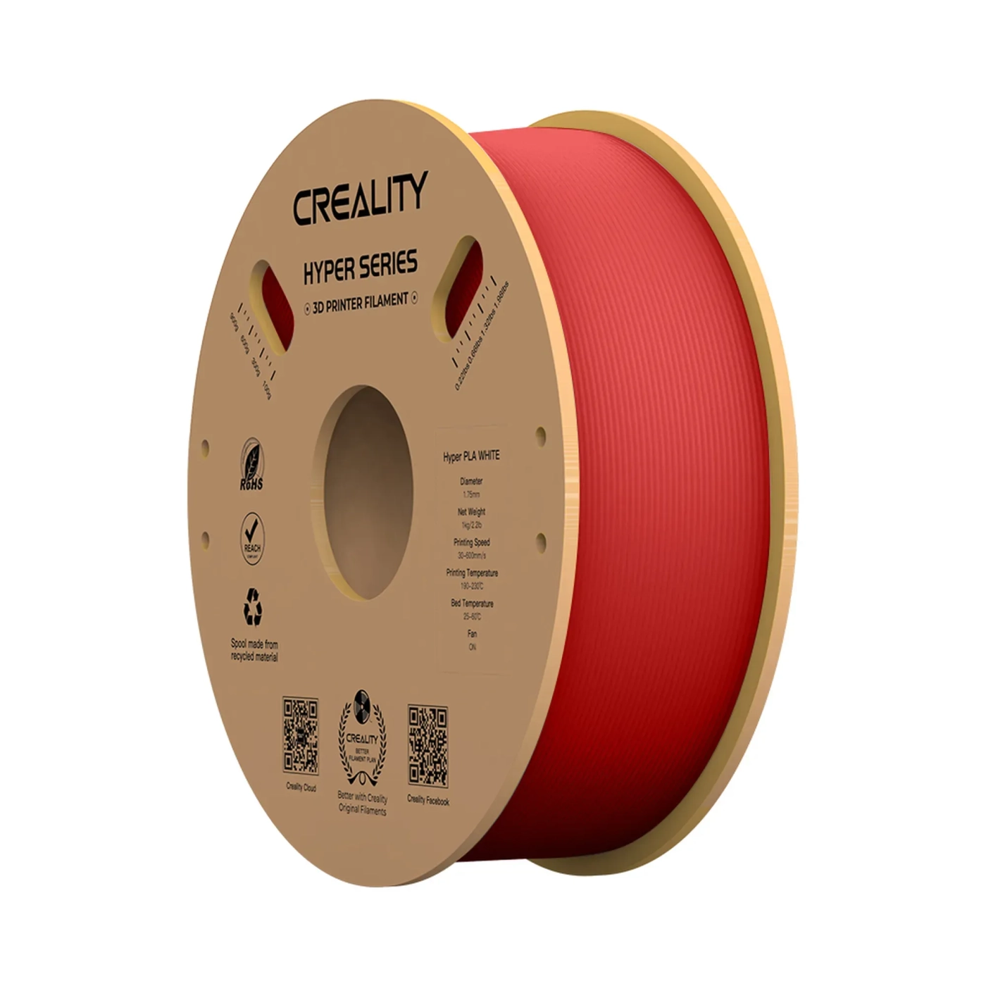 Filament Creality Hyper PLA, 1kg, 1.75mm, czerwony (3301010342) cena - zdjęcie 0