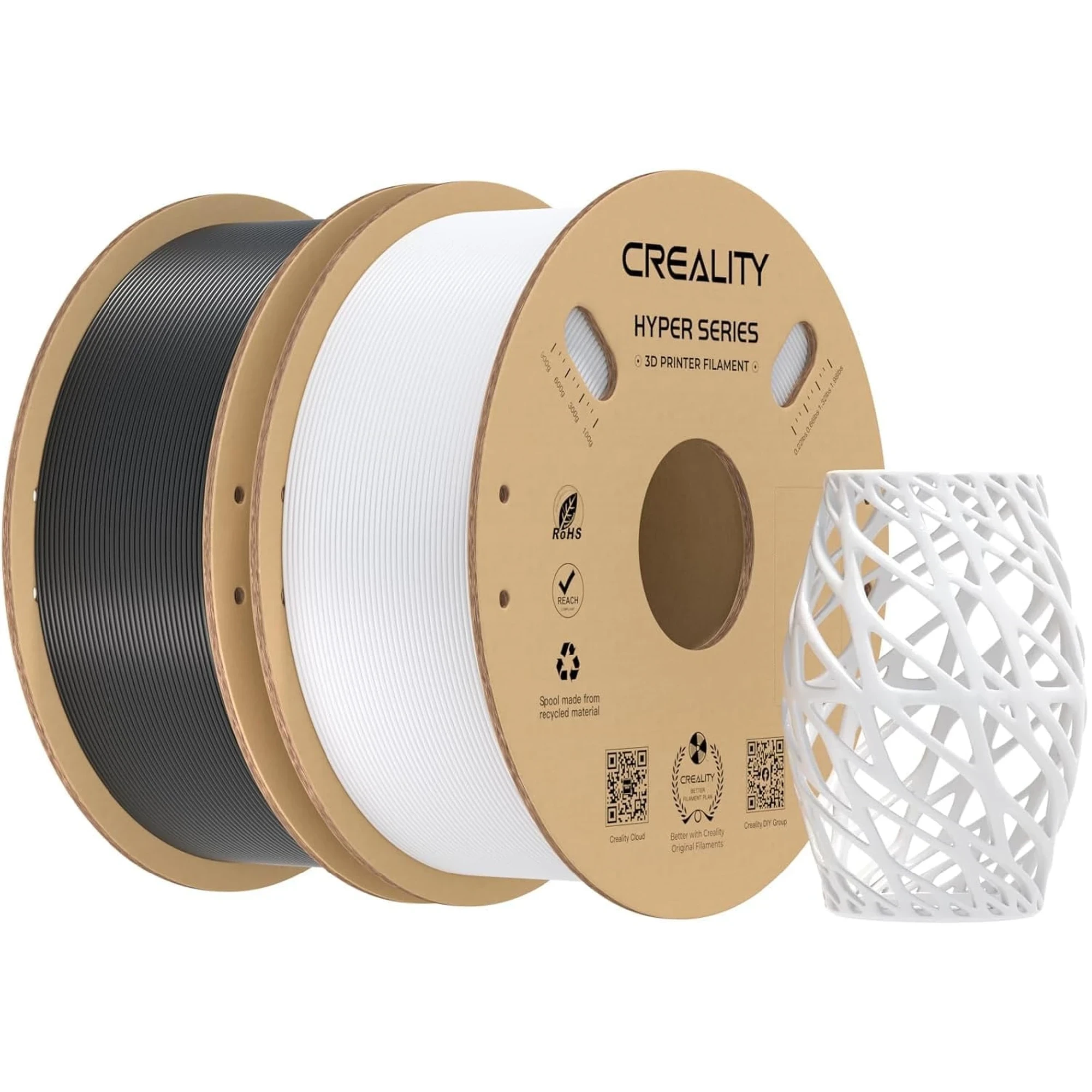 Filament Creality Hyper PETG 2x1kg 1,75mm Czarny/Biały (3301030075) cena - zdjęcie 0