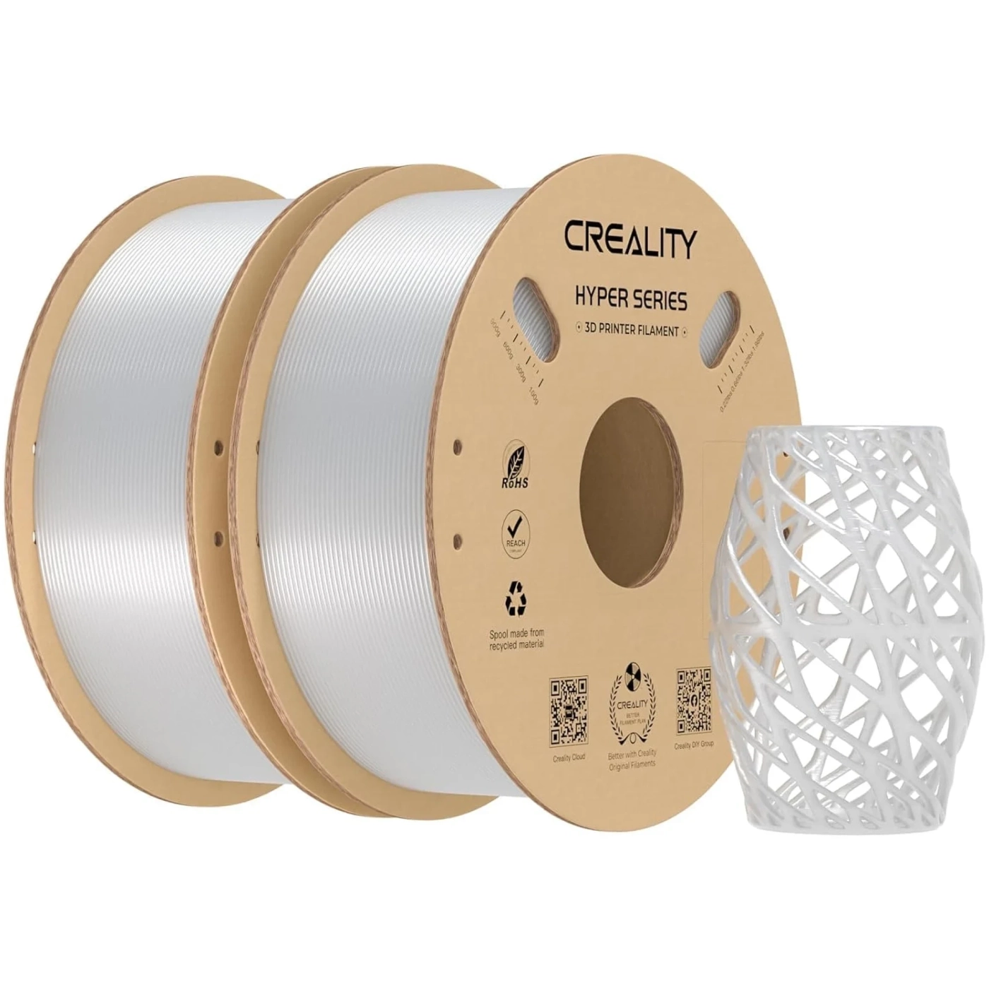 Filament Creality Hyper PETG 2x1kg 1,75mm Przezroczysty (3301030076) cena - zdjęcie 0