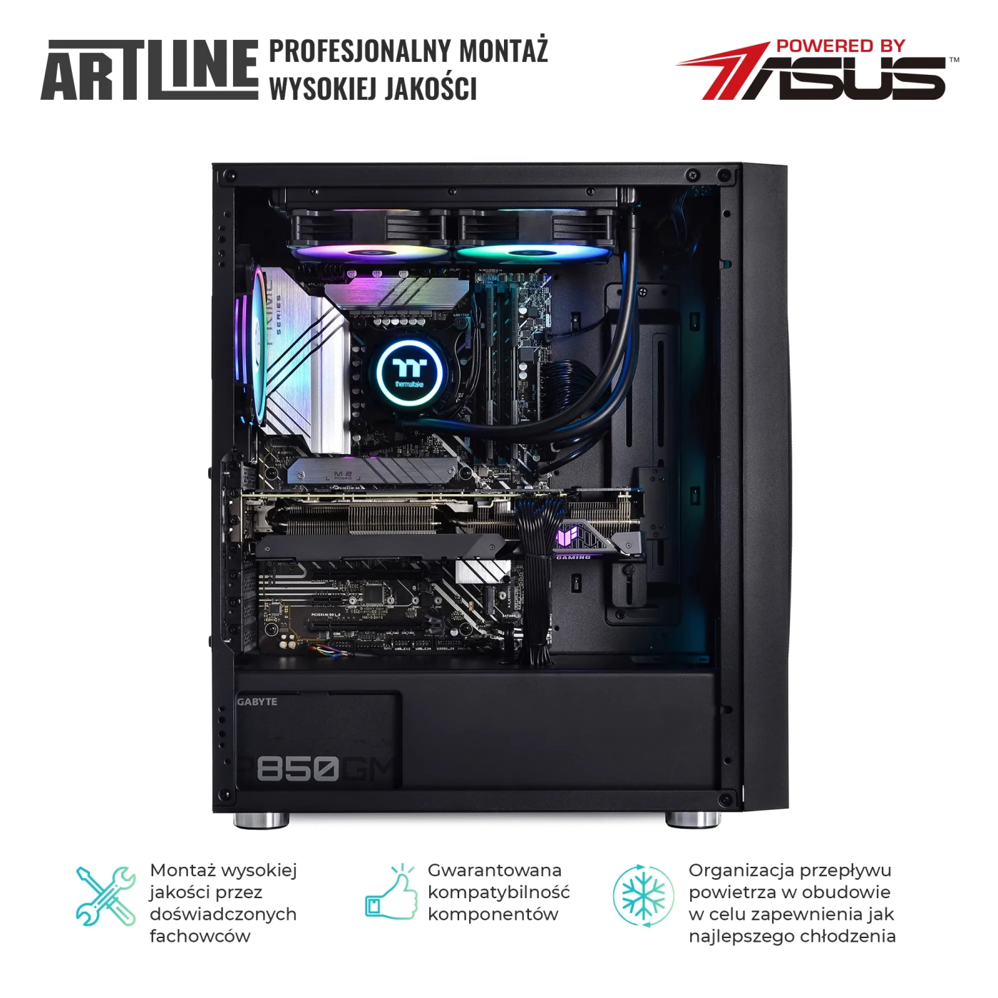 Komputer gamingowy ARTLINE Gaming X97 i7 13700KF RTX 4070 Ti 12GB GR3242Win cena - zdjęcie 7