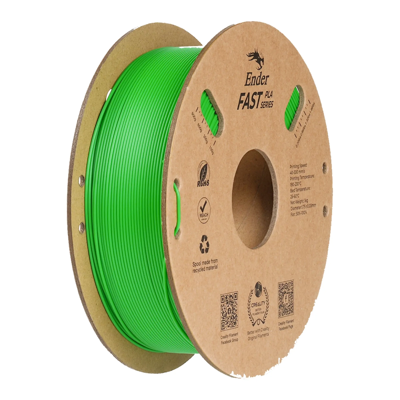 Filament Ender Fast PLA 1kg Zielony (3301010429) cena - zdjęcie 0