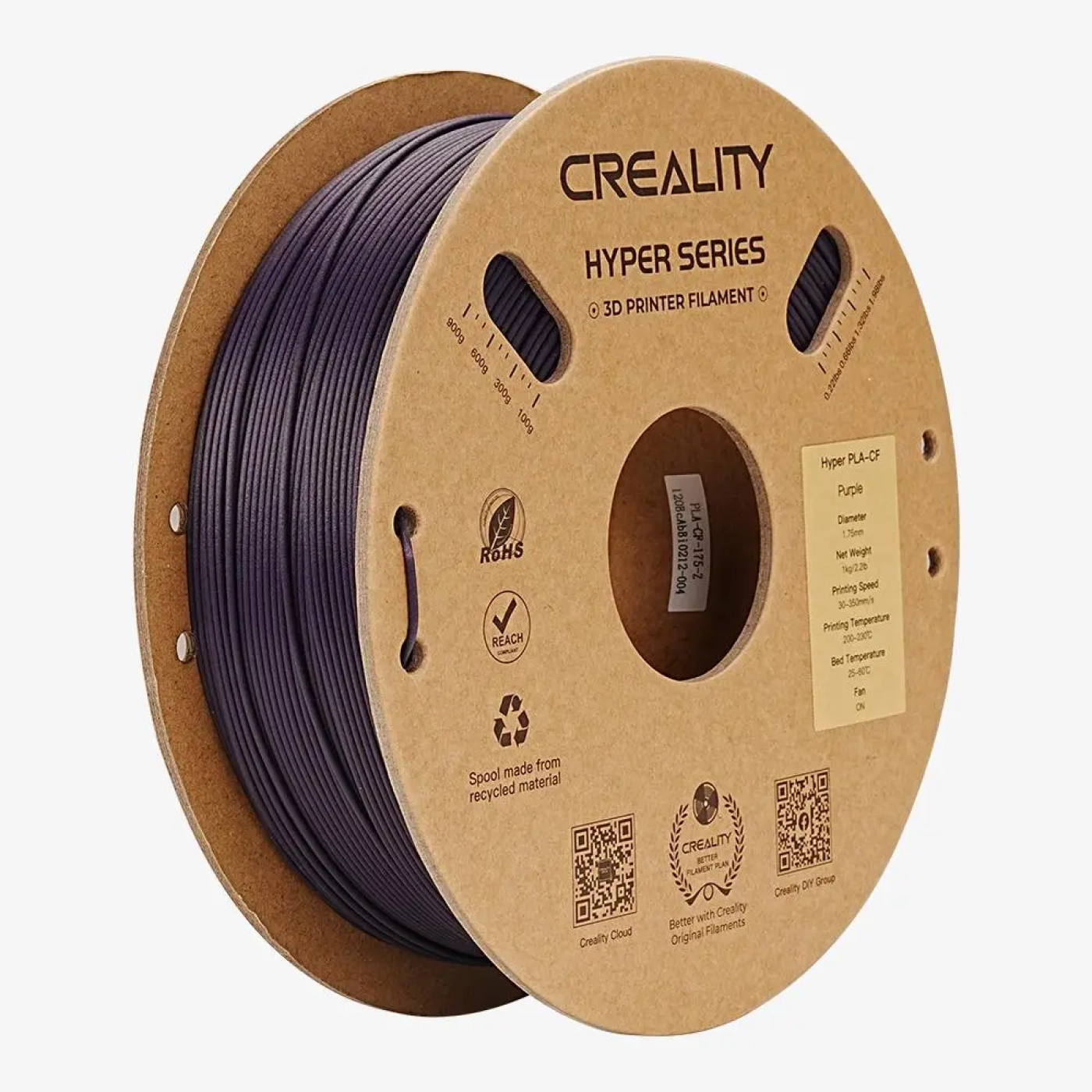 Filament Hyper PLA-CF 1kg 1,75mm Fioletowy (3301060018) cena - zdjęcie 0