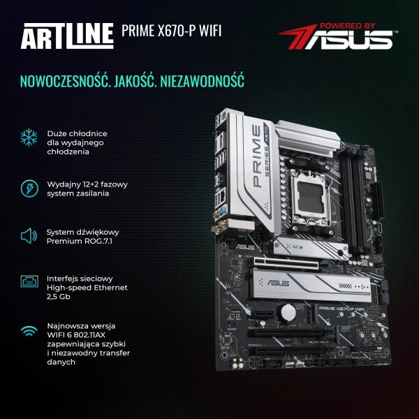 Komputer gamingowy ARTLINE Gaming X98 Ryzen 9 7950X RTX 4080 16GB GR321010Win cena - zdjęcie 2