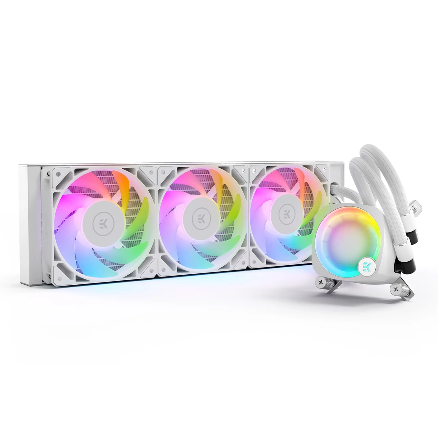 System chłodzenia cieczą EK-Nucleus AIO CR360 Lux D-RGB białe (3831109897850) cena - zdjęcie 0