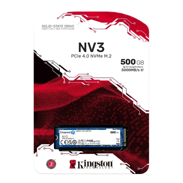 Dysk SSD Kingston NV3 500GB M.2 PCIe Gen 4x4 NVMe (SNV3S/500G) cena - zdjęcie 4