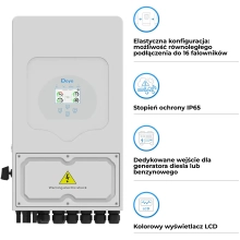 Falownik hybrydowy DEYE SUN-8K-SG05LP1-EU-AM2-P 8kW, 48V LV, 2 MPPT, Wi-Fi, 230V, 1-fazowy (SUN-8K-SG05LP1-EU-AM2-P) cena - zdjęcie 4