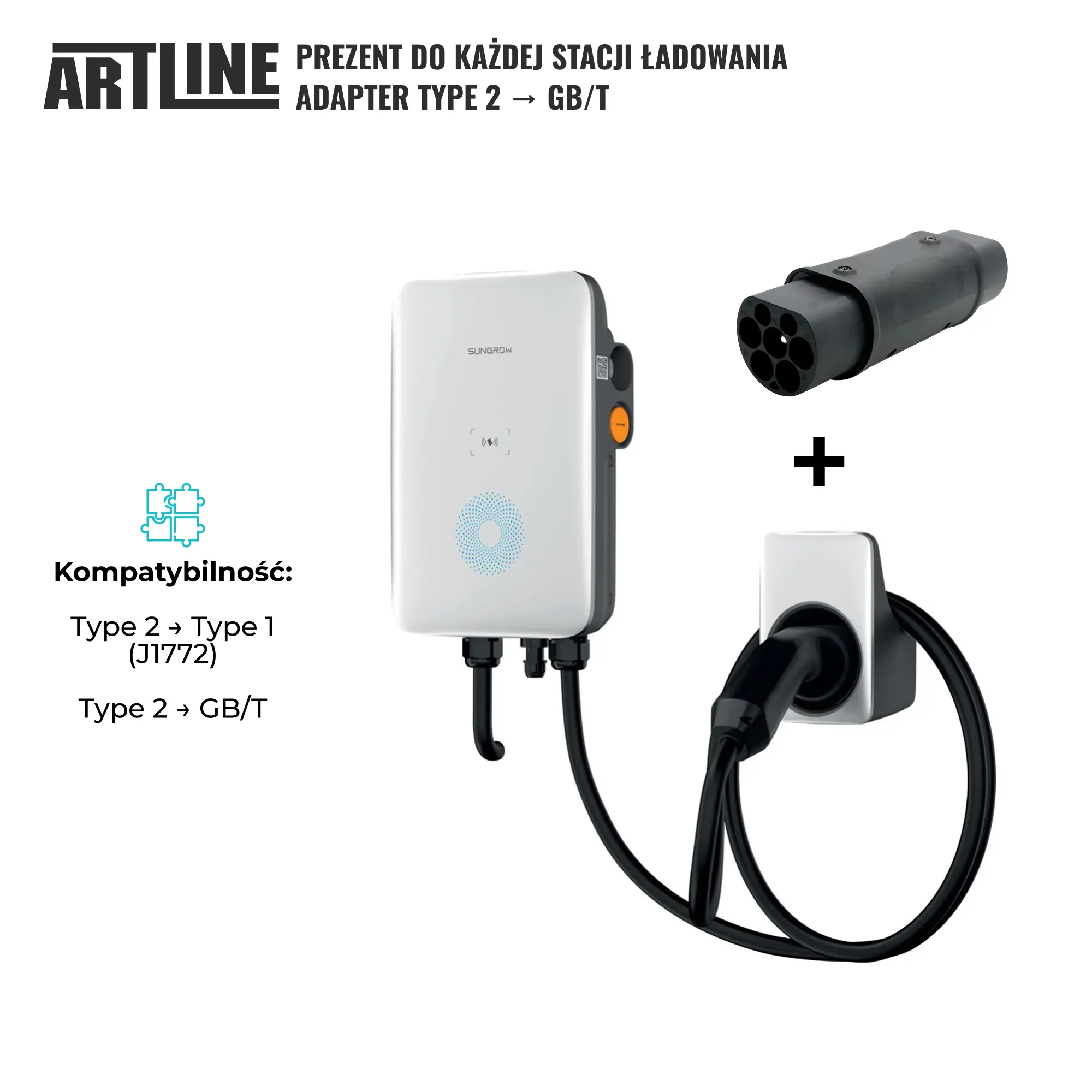 Ładowarka EV Sungrow AC007E-01 Typ 2 7kW 32A 230V 1-fazowa (AC007E-01) cena - zdjęcie 4