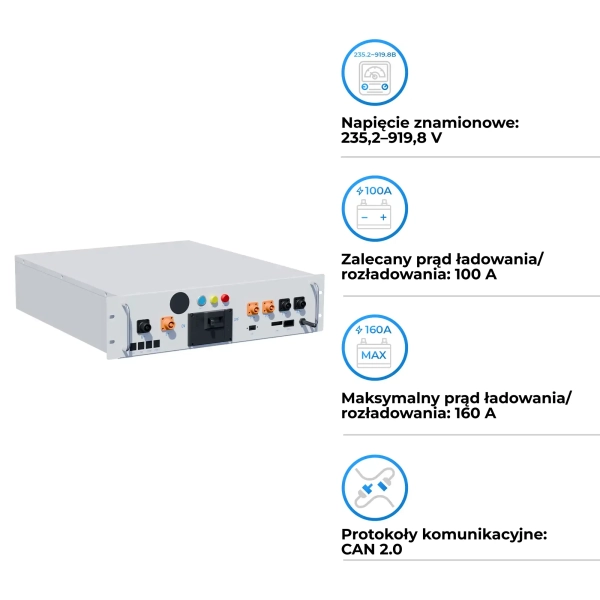 System zarządzania baterią (BMS) do baterii DEYE BOS-A 1000 V 160 A (BOS-A-PDU-2 1000 V/160 A) cena - zdjęcie 1