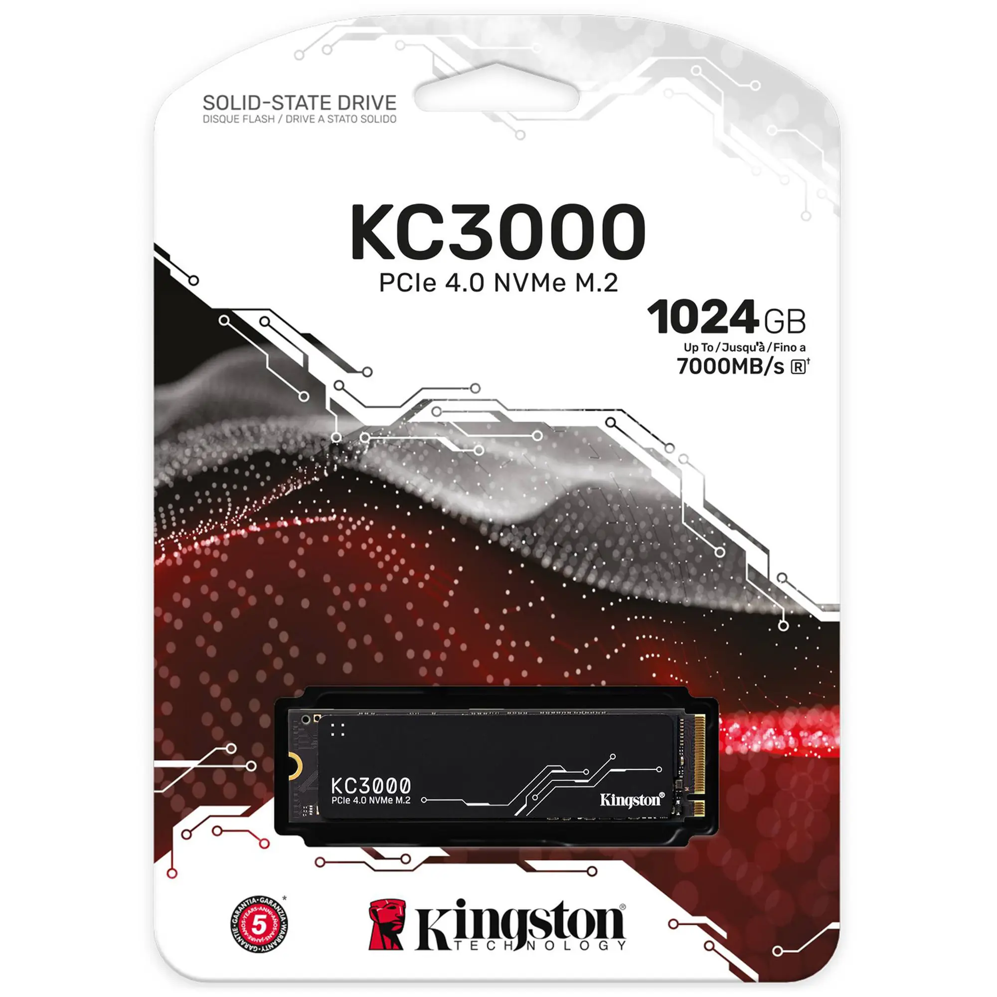 Dysk SSD Kingston KC3000 1 TB M.2 2280 PCIe 4.0x4 NVMe (SKC3000S/1024G) cena - zdjęcie 2