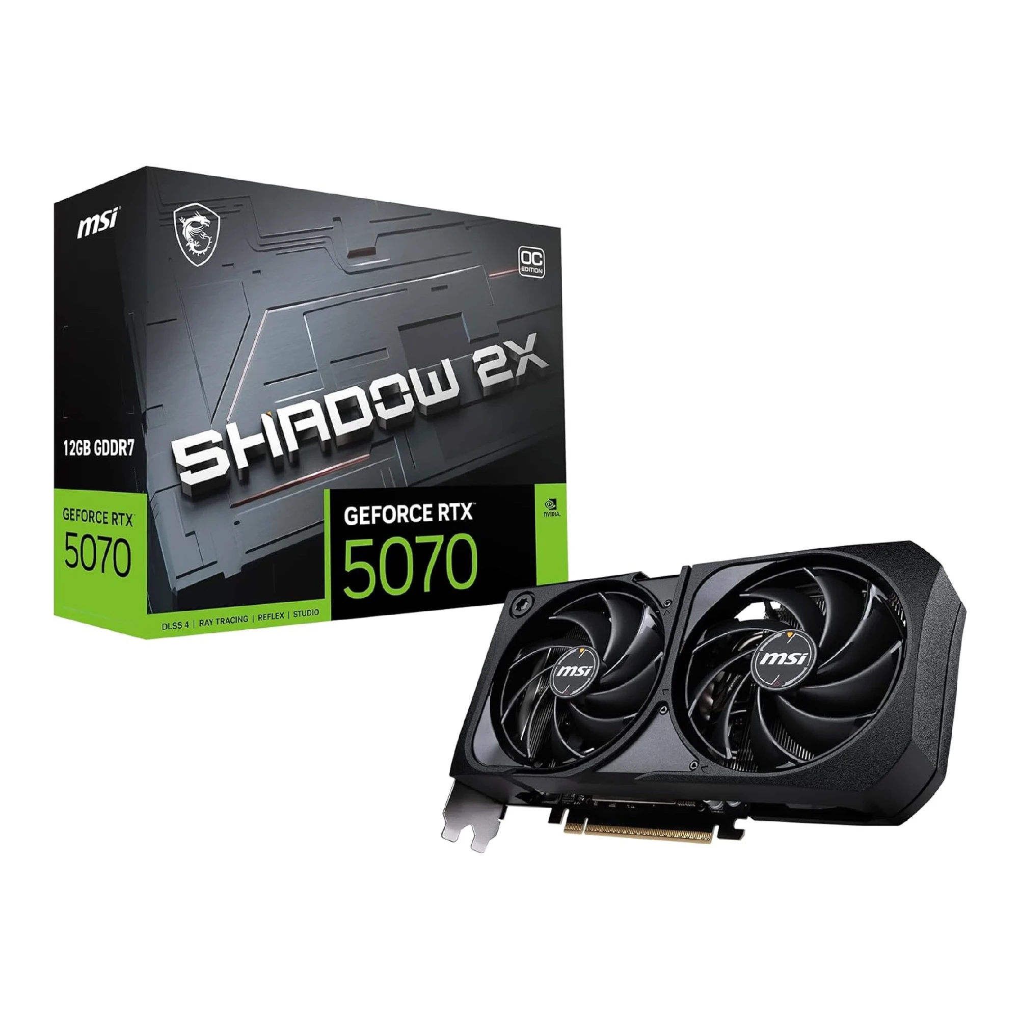 Karta graficzna MSI Nvidia GeForce RTX 5070 12G SHADOW 2X OC (G5070-12S2C) Bulk cena - zdjęcie 5