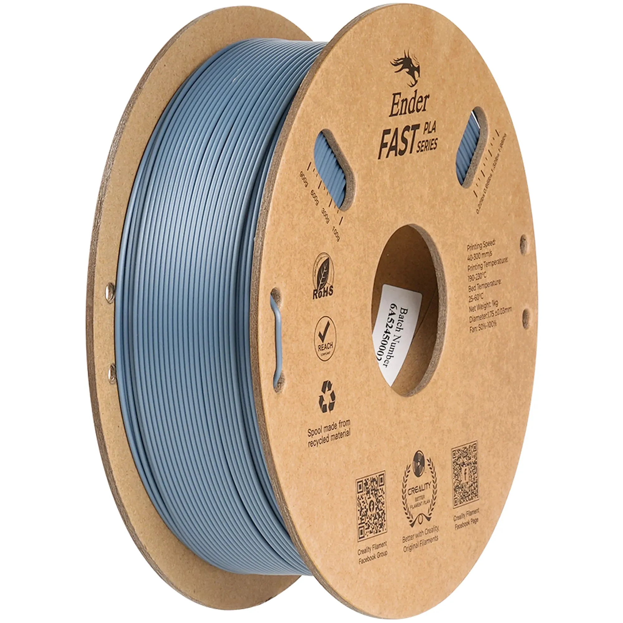 Filament Creality Ender Fast PLA 1kg Jasnoszary (3301010436) cena - zdjęcie 0