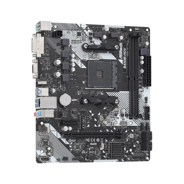Płyta główna ASRock B450M-HDV R4.0 (sAM4, AMD B450, DDR4, mATX) cena - zdjęcie 1