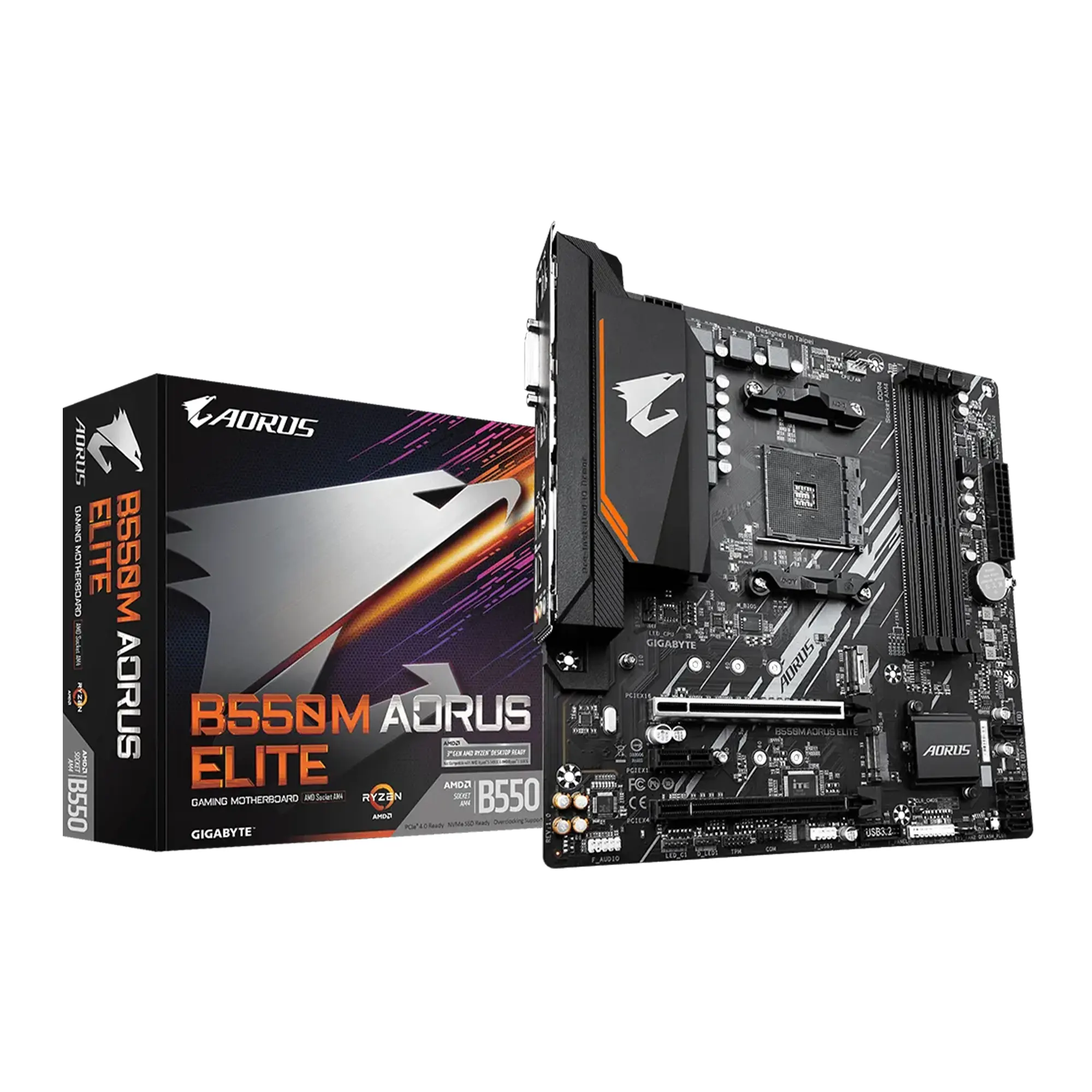 Płyta główna GIGABYTE B550M AORUS ELITE (sAM4, AMD B550, DDR4, mATX) cena - zdjęcie 0