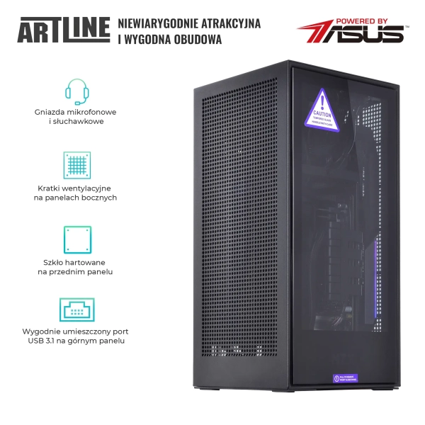 Komputer gamingowy ARTLINE Overlord H1 i5 12400F RTX 3060 12GB H13210 cena - zdjęcie 1