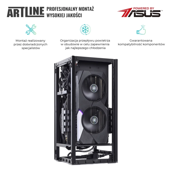 Komputer gamingowy ARTLINE Overlord H1 i5 12400F RTX 3060 12GB H13210 cena - zdjęcie 7