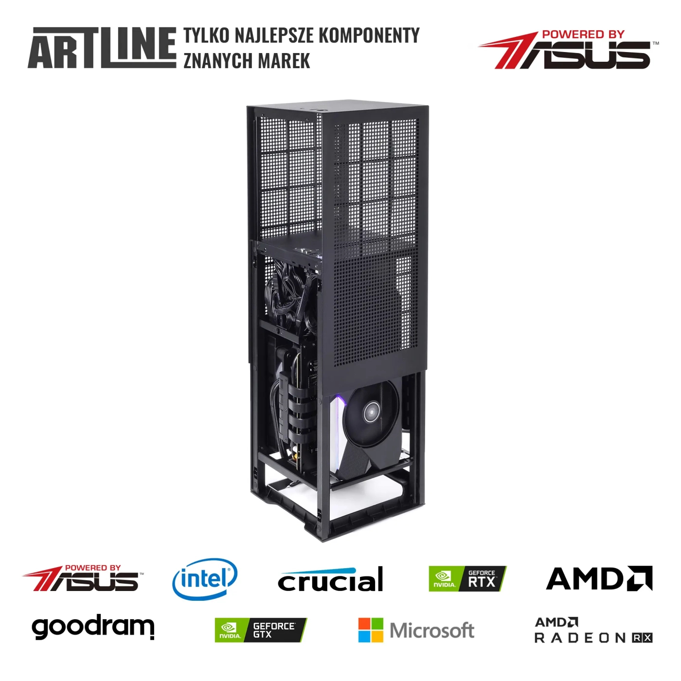 Komputer gamingowy ARTLINE Overlord H1 Ryzen 5 3600 RX 6600 8GB H11610 cena - zdjęcie 6