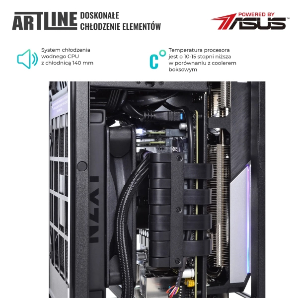 Komputer gamingowy ARTLINE Overlord H1 Ryzen 5 5600 RTX 3060 12GB H11610 cena - zdjęcie 3